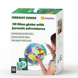 PlayShifu Dinosaur Globe + App; Interactive Learning (40 Dinos w/500+ Dino Facts
